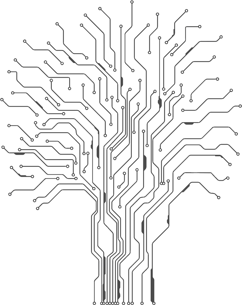 DrengrTec - Leiterplatte Cyber Baum Grafik